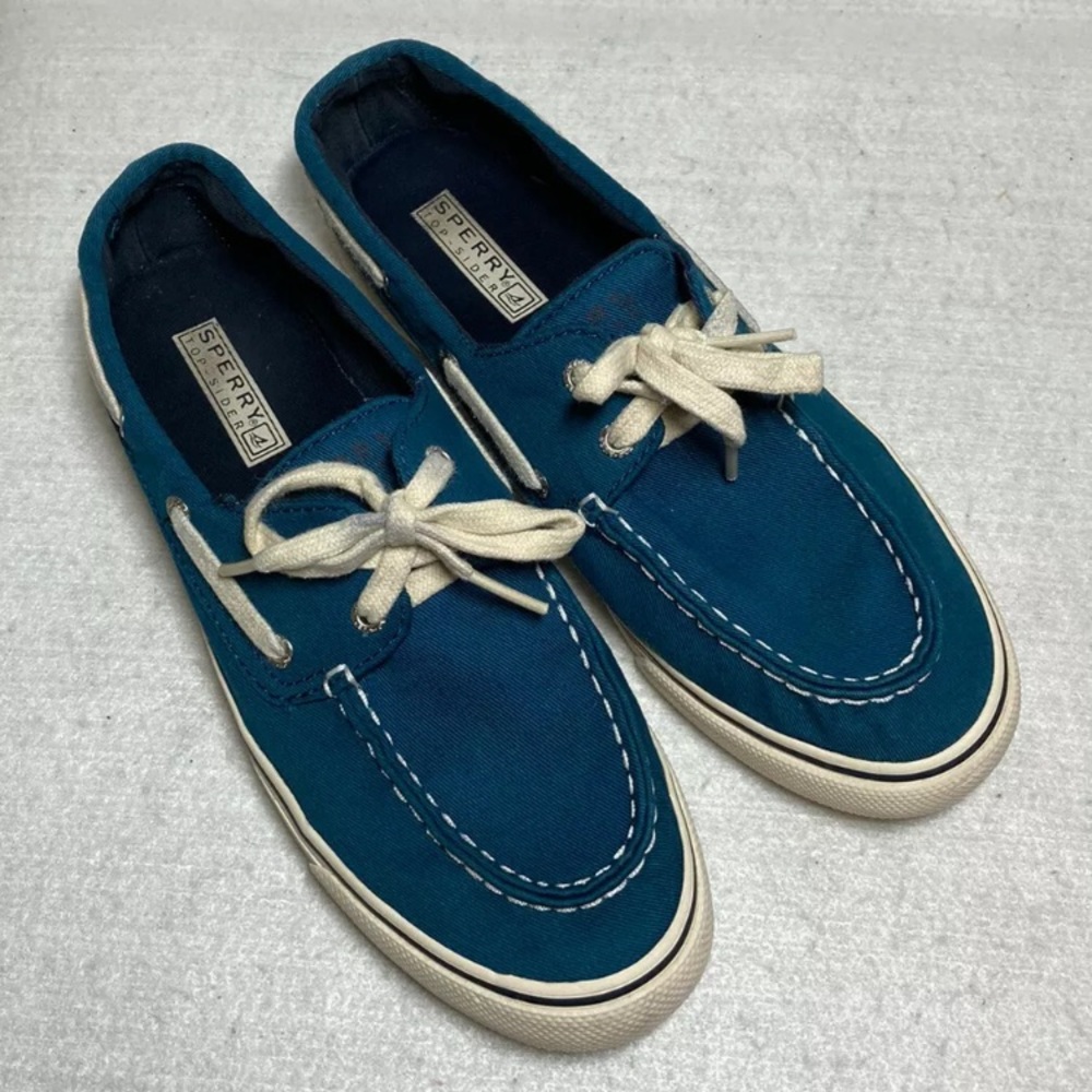 Sperry Top-Sider Biscayne Teal Blue Canvas shoes